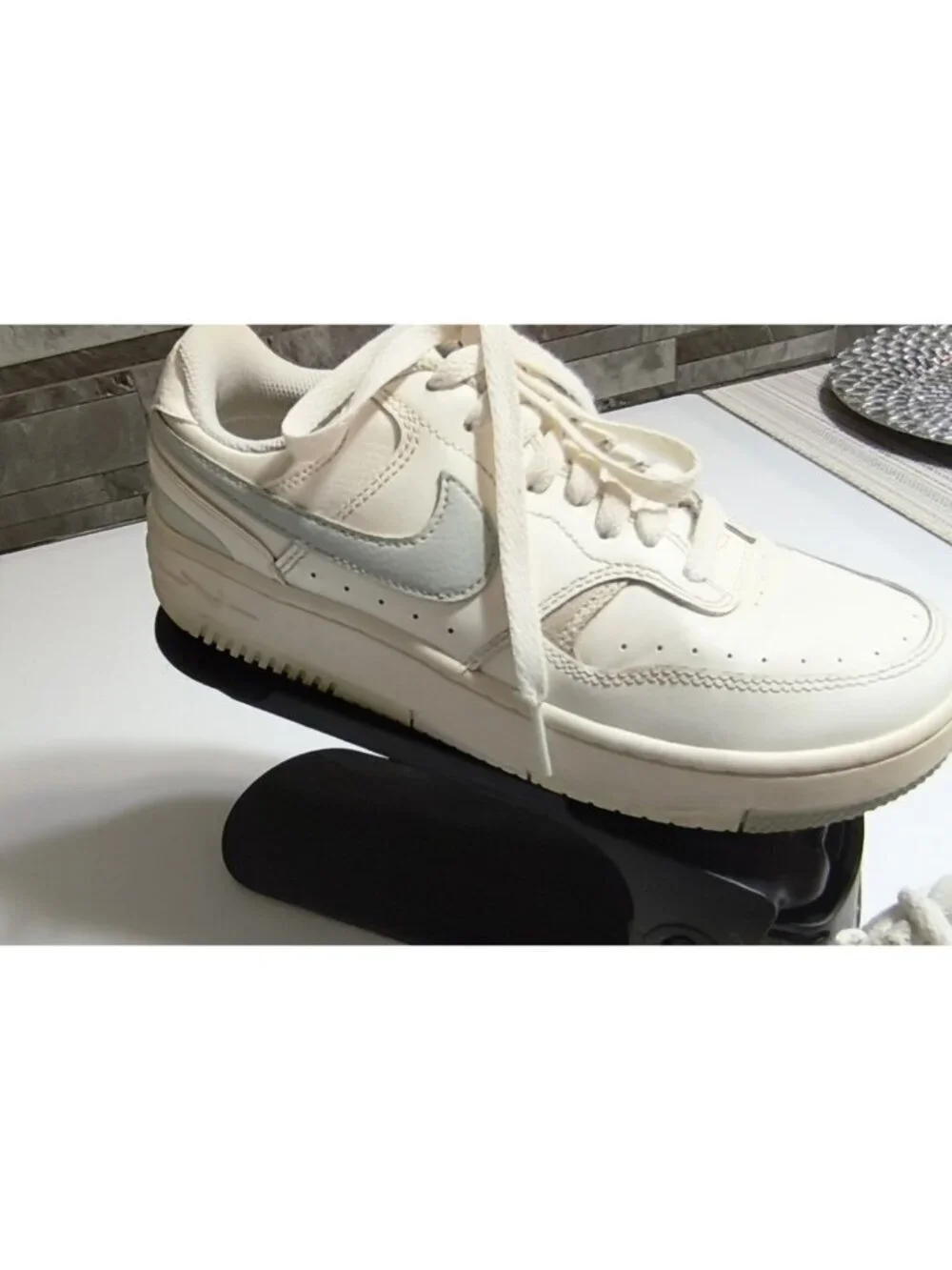 Size 8 - Nike Court Vision Low Womens Triple White White Good Condition